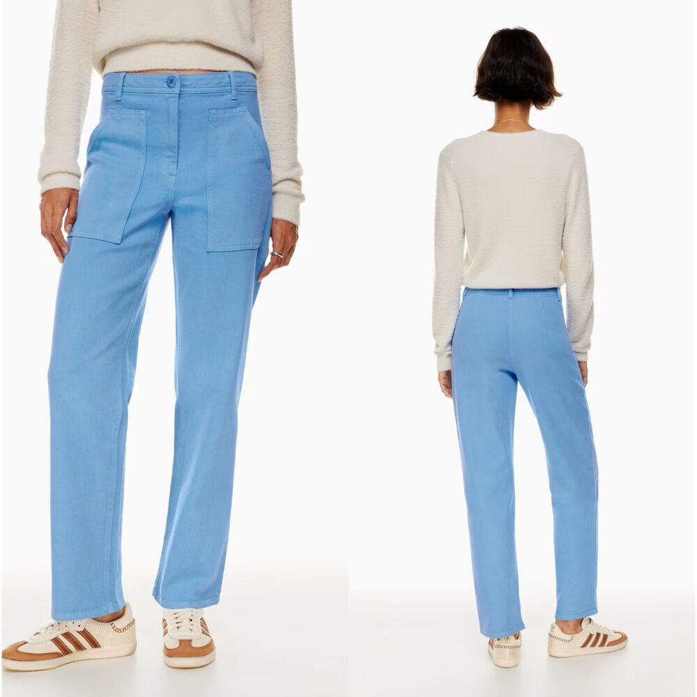 WILFRED FREE Modern Utility Pant Mid Rise in Cloud Blue Size 2